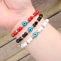 Image 2 of Evil Eye Bead Bracelet