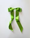 LAYERED SATIN BOW : LIME