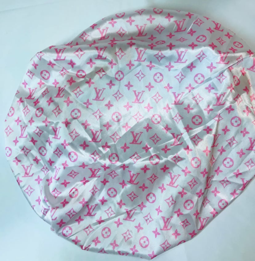 White and Pink LV Bonnet
