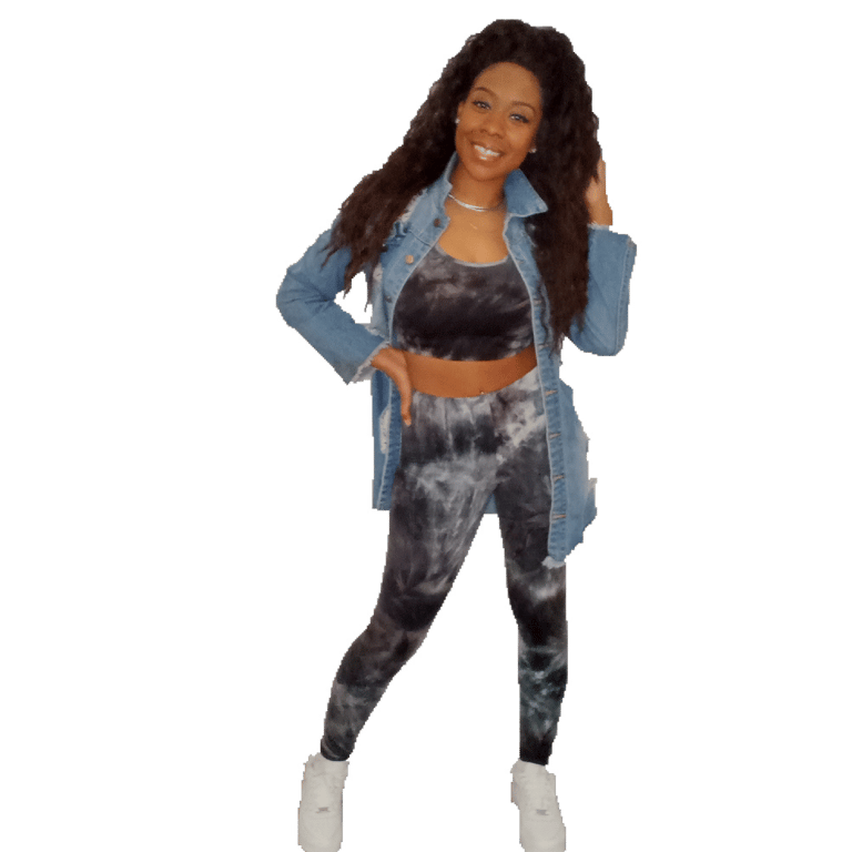 Two Piece Tie-Dye Leggings Set