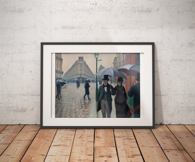 Rue de Paris, temps de pluie | Gustave Caillebotte | 1877 | Wall Art Print | Vintage Poster
