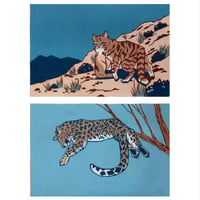 Image 1 of Andean cat and leopard original paintings