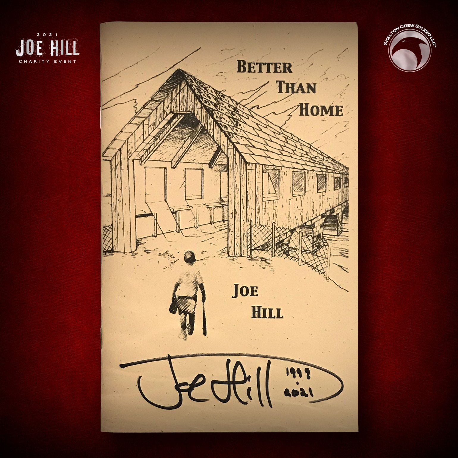 Image of JOE HILL CHARITY EVENT: RARE SIGNED Better Than Home, First Edition w/SIGNED baseball card!