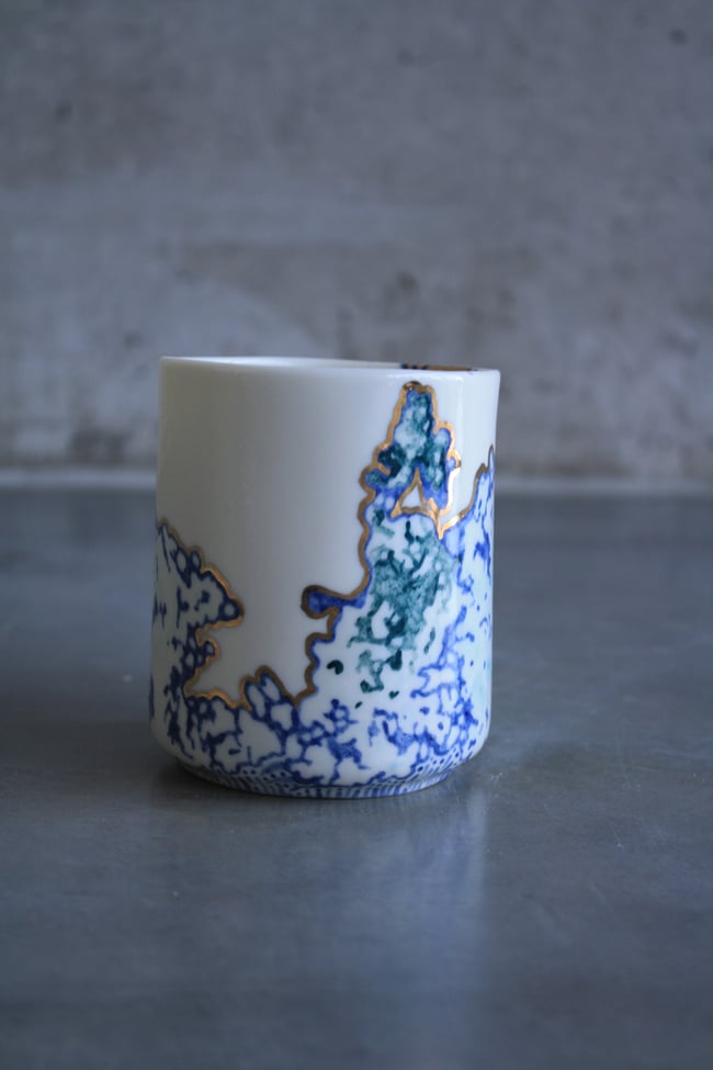 Hand painted porcelain mug 14
