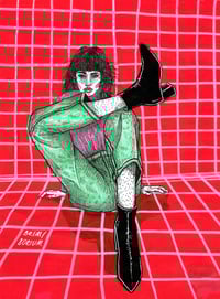 Image 3 of 'WAITING KILLS' original illustration (A4, frame incl.)