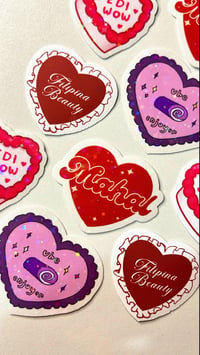 Image 3 of Heart cake Filipino Vinyl Stickers