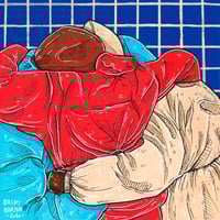 Image 3 of 'HAUFEN ARBEIT' original illustration  (21x21cm, frame incl.)