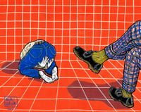 'SIT AND WATCH' original illustration (A3, frame incl.)