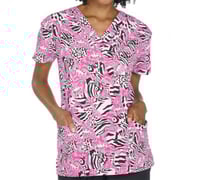 Image 1 of Wild Queen of Hearts Scrub top💙