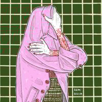 Image 3 of ' DANKE CIAO I' original illustration (21x21cm, frame incl.)