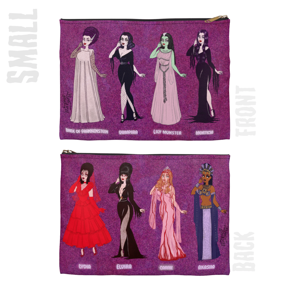 Image of SPOOKY QUEENS ZIP POUCH