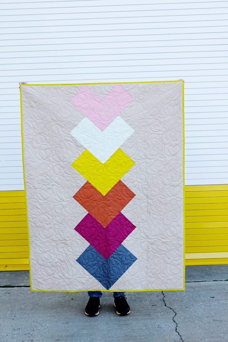 Image of ONE PATCH HEART QUILT