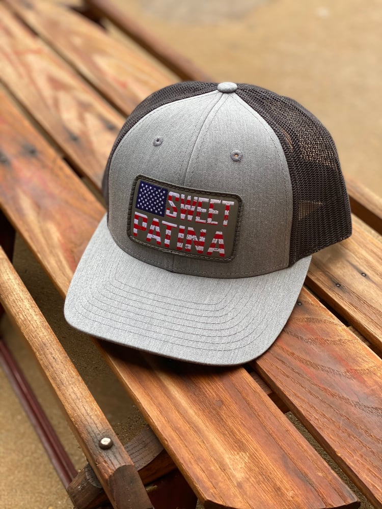 Image of Heather Gray Flag Patch Hat