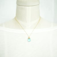 Image 2 of Aqua Frosted Glass Necklace