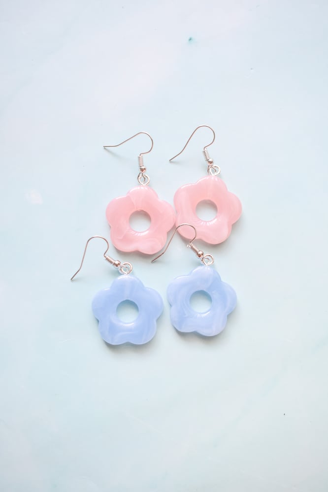 Image of Marble Flower Earrings