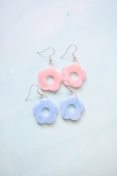 Image of Marble Flower Earrings