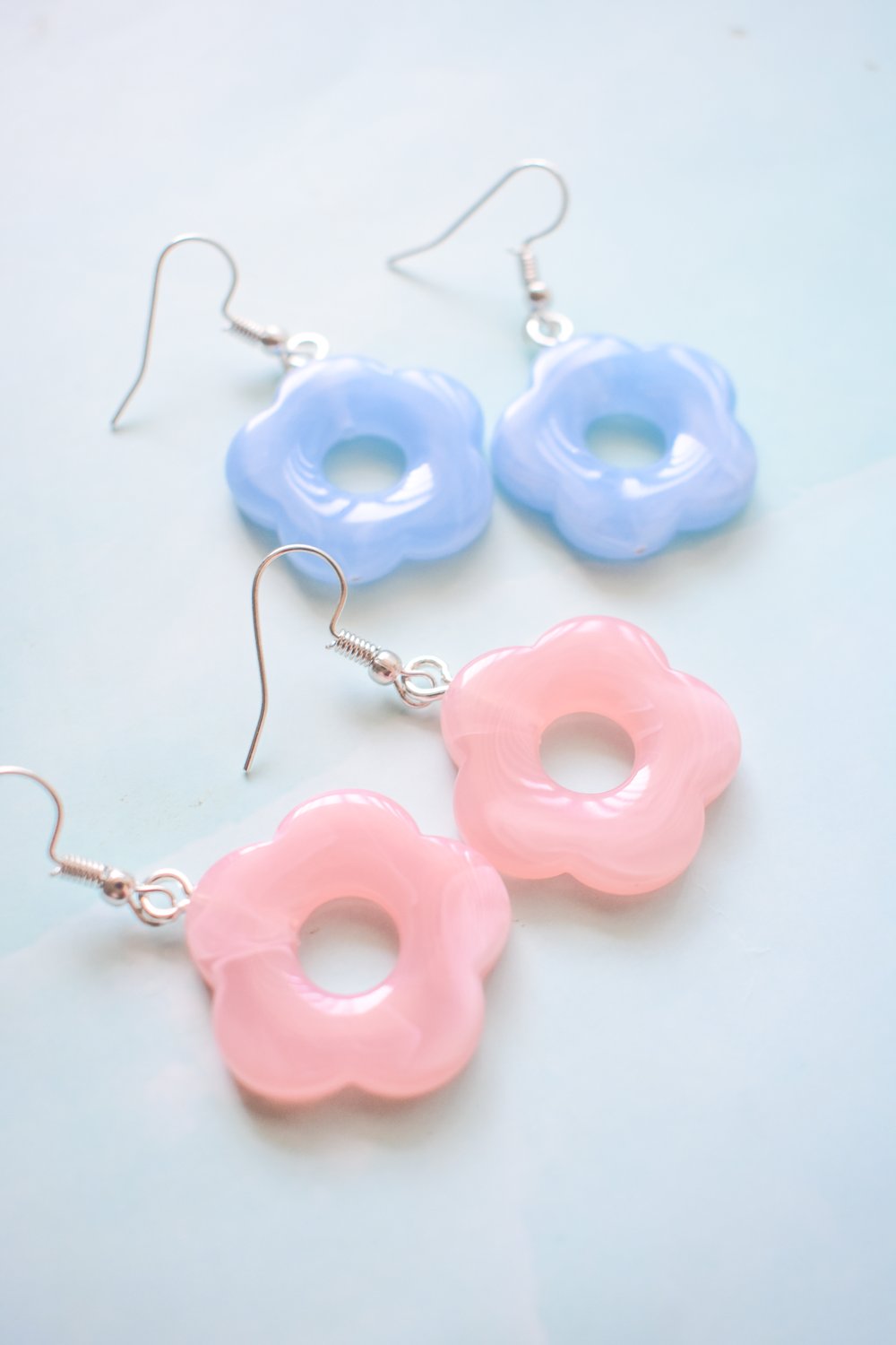 Image of Marble Flower Earrings