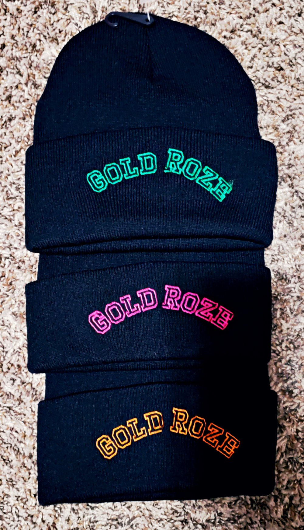 Image of Basic embroidered beanies