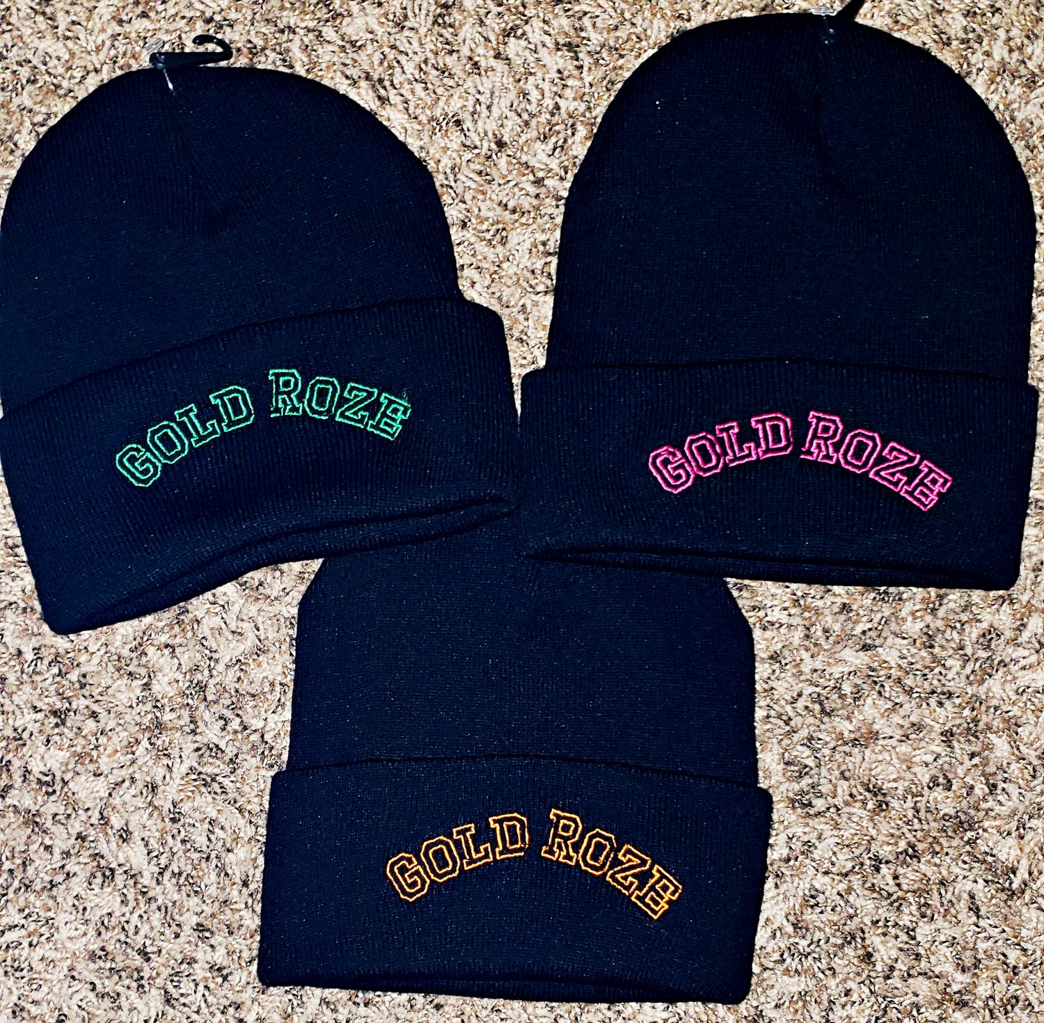 Image of Basic embroidered beanies