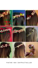 Couronne de cheveux en fleurs séchées personnalisable