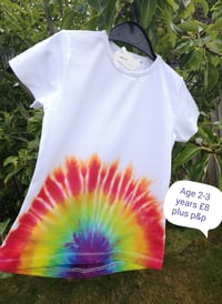 Children's rainbow on white Tshirt 