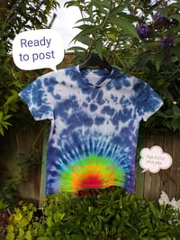 Navy reverse rainbow skies Tshirt 3-16 years