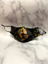 Goth Floral Face Mask with Adjustable Nose Wire and Pocket Filter 