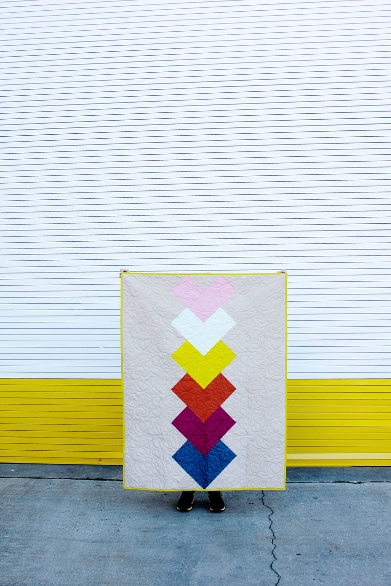 Image of ONE PATCH HEART QUILT