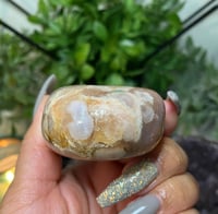 Image 3 of Flower Agate Palm Stone 