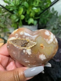 Image 2 of Flower Agate Heart 