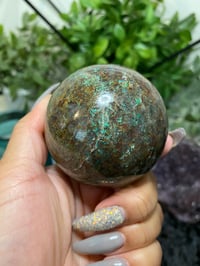 Image 1 of Blue Apatite 60mm Sphere 