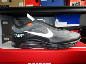 Image of Air Max 97 x OFF-WHITE "Black" *PRE-OWNED*