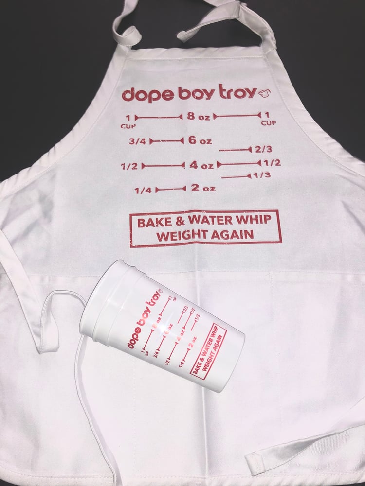 Image of DOPE BOY TROY “CHEF COOKING APRON” + MEASURING CUP