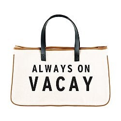 Image of Always On Vacay Canvas Tote
