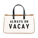 Image 1 of Always On Vacay Canvas Tote