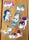 Unicorn party sticker pack