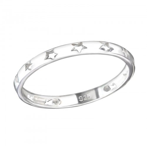 Image of Stardust cut out star ring (sterling silver)