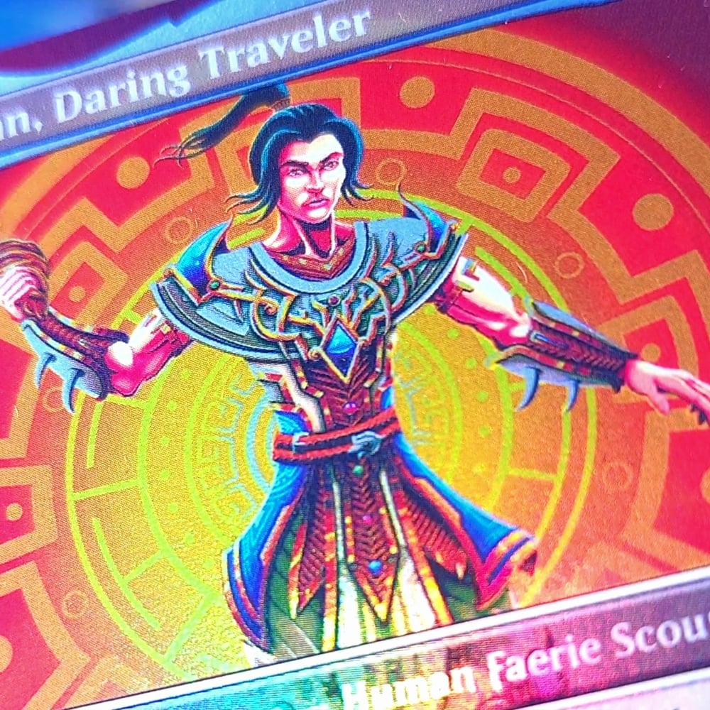 Image of  "KELLAN, DARING TRAVELER" HOLOGRAPHIC MGT CARD