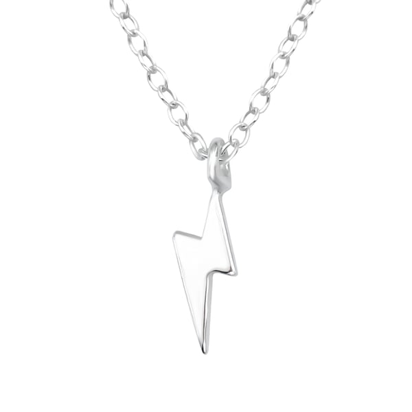 Image of Ziggy Lightening bolt Sterling silver necklace