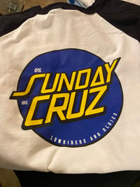 Image 1 of on SUNDAY we CRUZ  • Raglan Tee (Blk Sleeve)