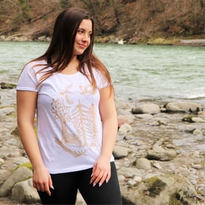 Image of T-shirt Femme Coton Bio *Gold Night*