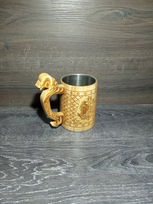 Image of Monster Hunter beer mug, Groomsmen gift, Gift for him, Gamer Gift , personalized tankard, beer stein
