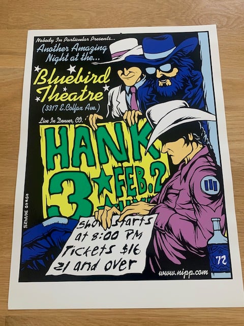 Hank 3 Glossy Concert Poster By Jermaine Rogers