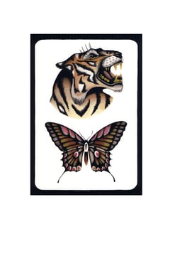 Tiger & Butterfly print - proyecto eclipse