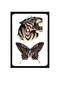 Tiger & Butterfly print