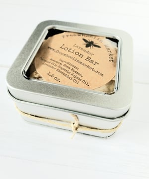 Beeswax Lotion Bar With Travel Tin - Choose Your Scent