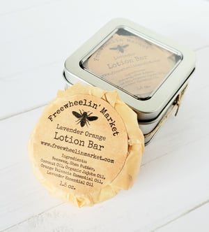 Beeswax Lotion Bar With Travel Tin - Choose Your Scent