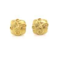 Image 1 of Antique Square 18k Earrings
