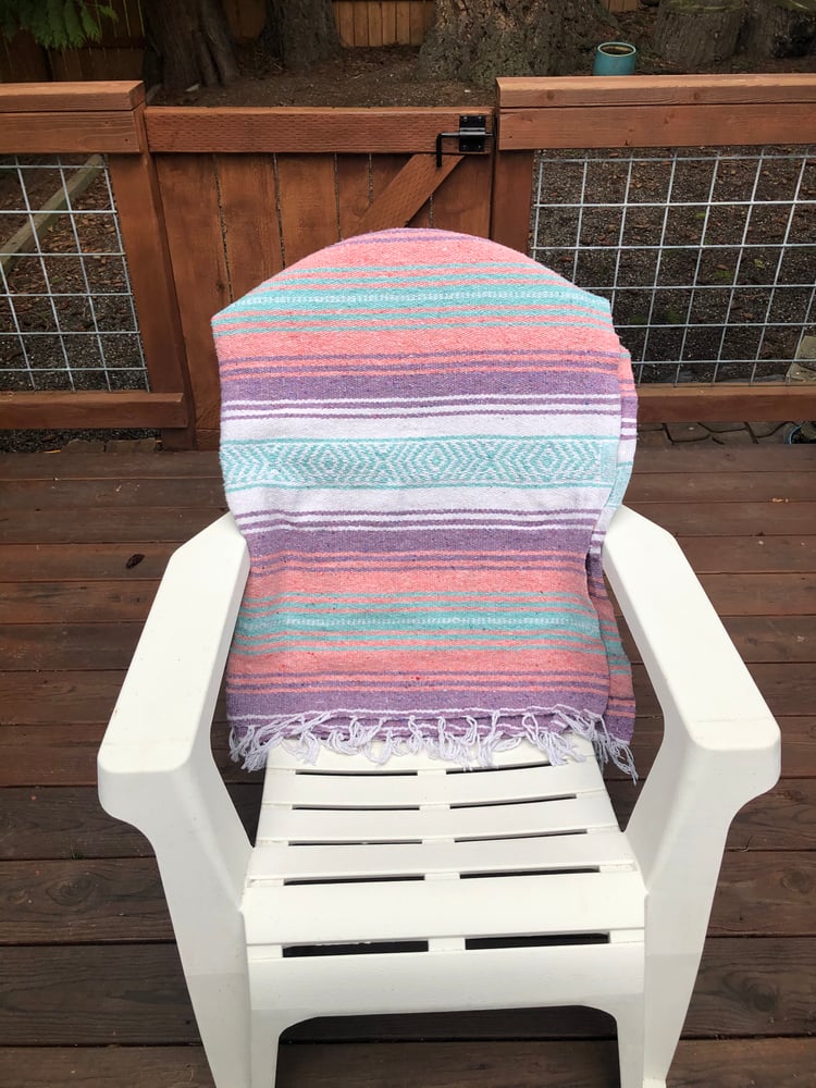 Image of Mint/Purple/Pink Baja Blanket
