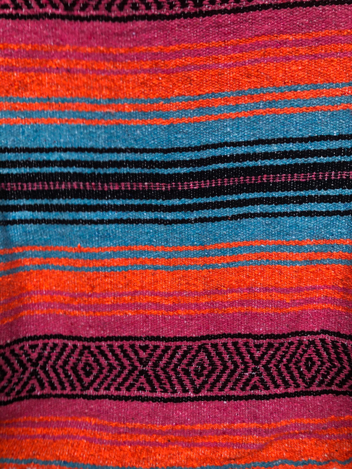 Image of Hot Pink/Turquoise/Orange Baja Blanket